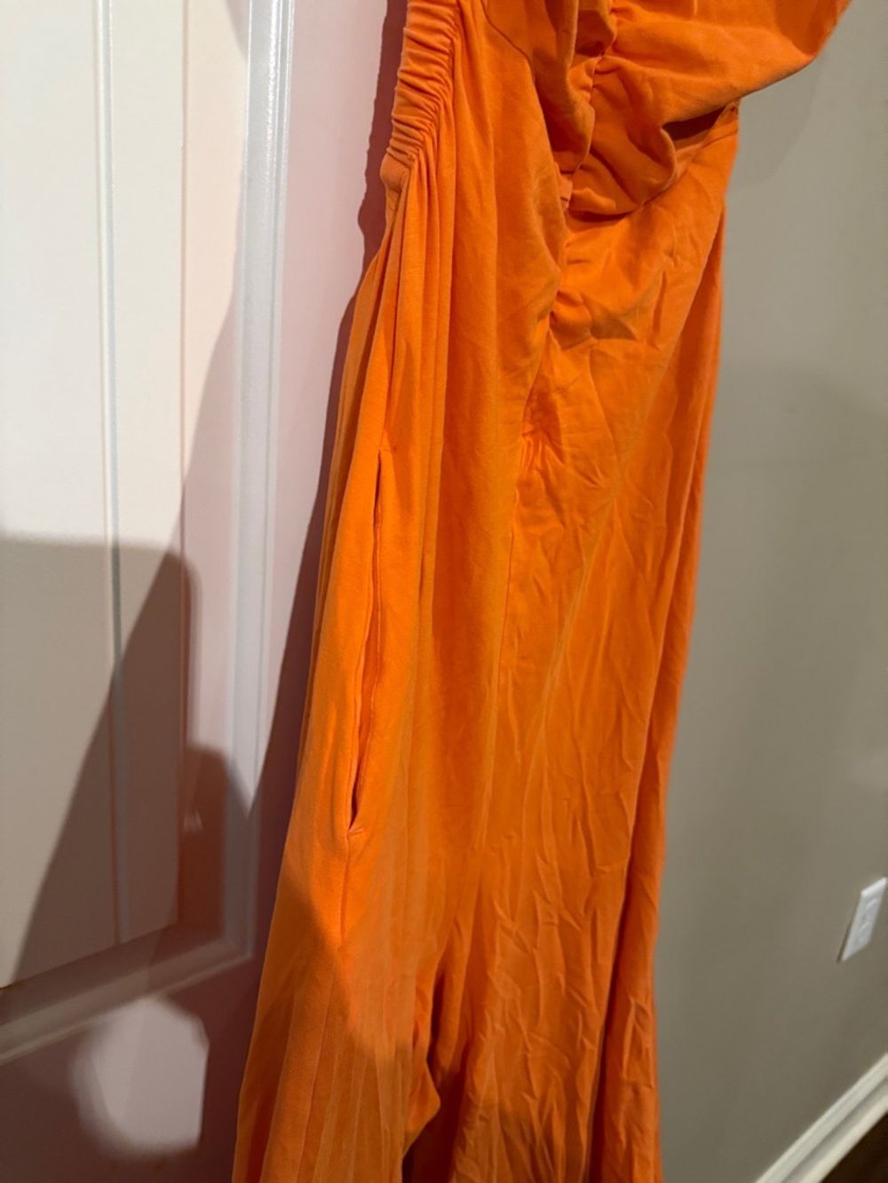 Orange Strapless Jumpsuit - Women - Picture 5 of 12